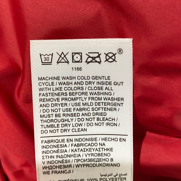 Women's Athleta Summit Down Puffer Jacket Candy Red Size Large - Picture 13 of 16